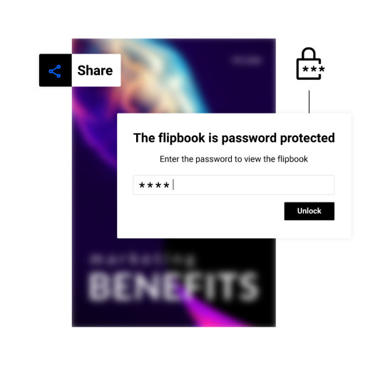 Showcase van met een wachtwoord beveiligd flipbook