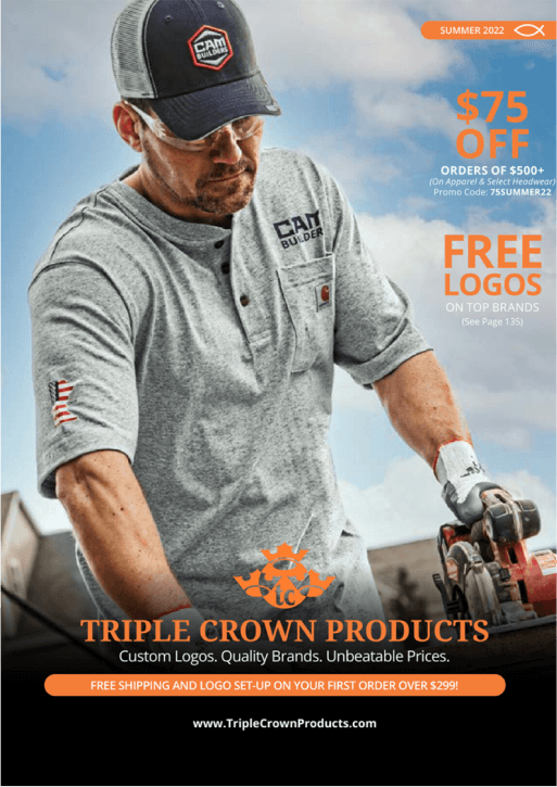 Triple crown product catalog example with Flipsnack